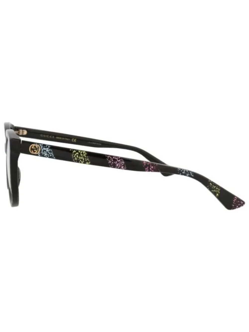 New Gucci Womens Round/Oval Black Multicolor Transparent Fashion Designer Eyegla